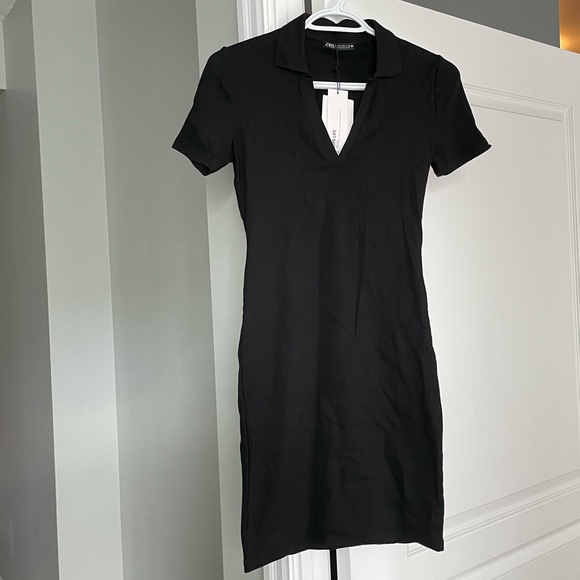 NWT- Zara Ribbed Polo Dress - Picture 5 of 7
